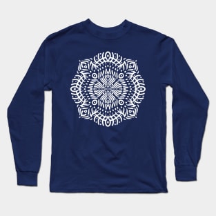 Inner Flow Black and White Mandala Long Sleeve T-Shirt